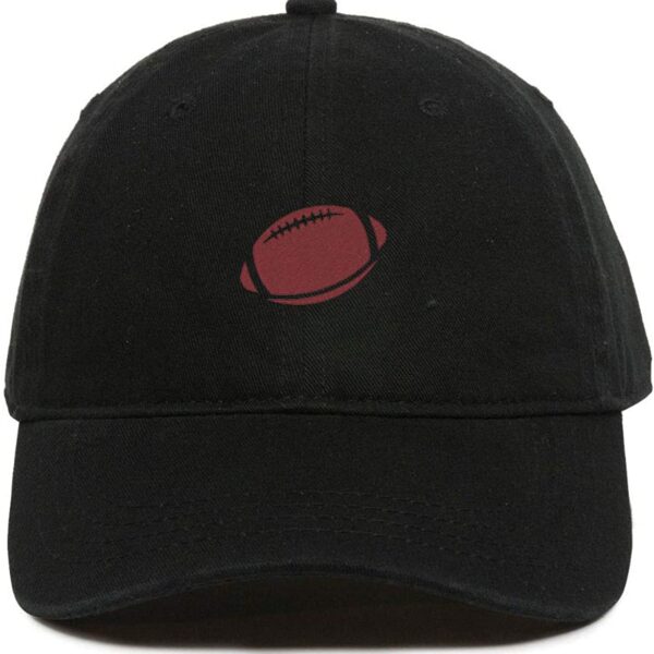 American Football Baseball Cap Embroidered Dad Hat Cotton Adjustable Black