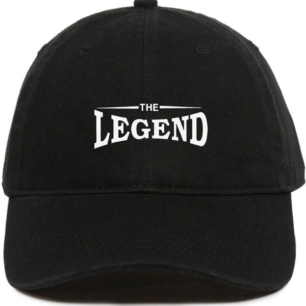 The Legend Baseball Cap Embroidered Dad Hat Cotton Adjustable Black