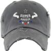 Super Abuelo Chard Baseball Cap Embroidered Vintage Dad Hat Cotton Adjustable Dark Gray