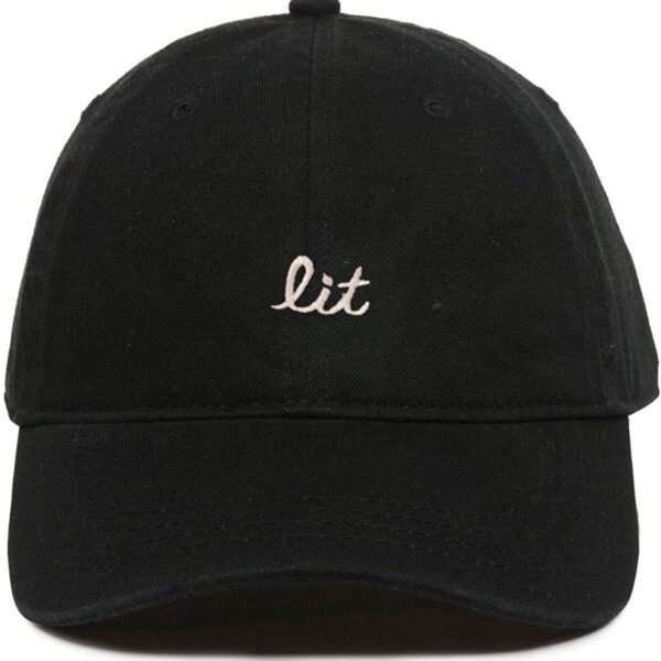 It's Lit Baseball Cap Embroidered Dad Hat Cotton Adjustable Black