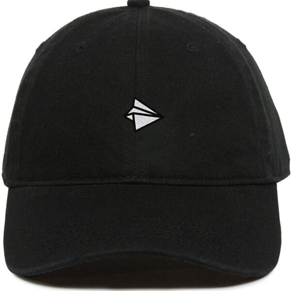 Paper Airplanes Baseball Cap Embroidered Dad Hat Cotton Adjustable Black